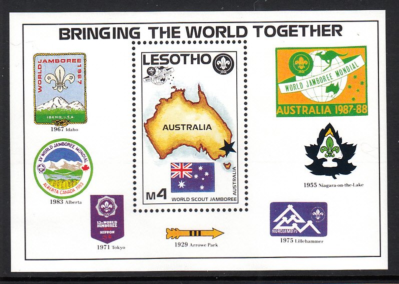 Lesotho 598 Boy Scouts Souvenir Sheet MNH VF