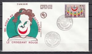 Tunisia, Scott cat. B154. Red Crescent issue. First Day Cover. ^