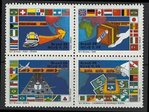 Brazil Scott 2163 MNH! Block of 4!