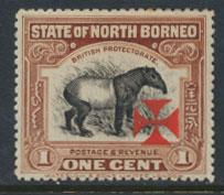 North Borneo  SG 189 SC# B1 MLH OPT vermilion cross - See scan