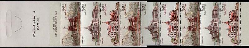HERRICKSTAMP ALAND Sc.# 334d Architecture Stamp Booklet of 3 Strips