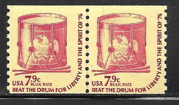 USA 1615: 7.9c Drum, line pair, MNH, F-VF