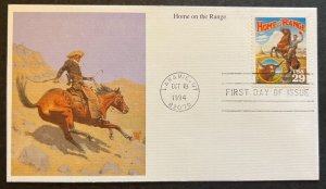 OLD WEST HOME ON THE RANGE #2869a OCT 18 1994 LARAMIE WY FIRST DAY COVER BX3-1