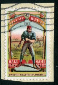 4341 US 42c Take Me Out to the Ball Game SA, used on paper