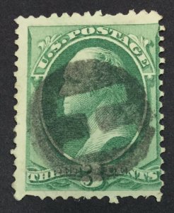 MOMEN: US STAMPS #3c NEGATIVE H USED LOT #44450