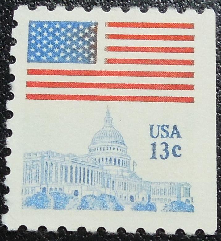 1977 13c booklet Flag over Capitol Scott 1623B Mint NH