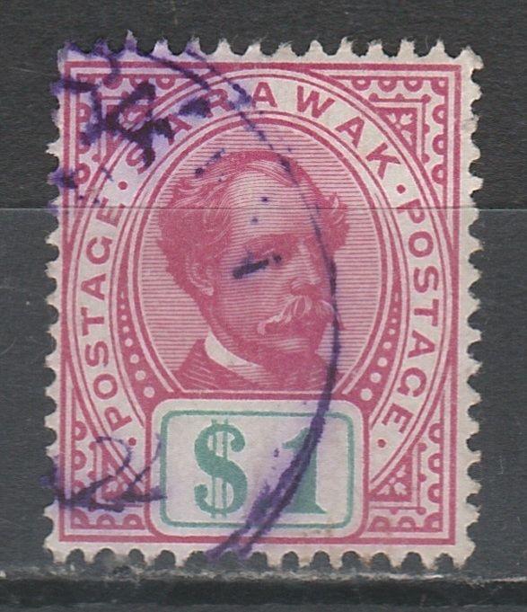 SARAWAK 1899 RAJAH BROOKE $1 USED