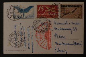 1931 Romanshorn Switzerland Graf Zeppelin LZ127 Polar Flight RPPC Postcard Cover