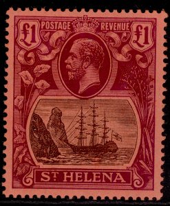 ST. HELENA GV SG96, £1 grey & purple/red, NH MINT. Cat £450.