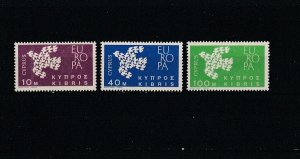 Cyprus  Scott#  201-203  MNH  (1962 Europa)