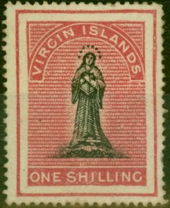 Virgin Islands 1868 1s Black & Rose-Carmine SG21 Fine MM-Variant 8