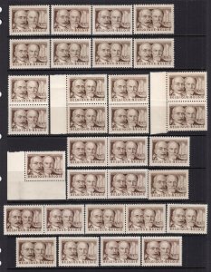 Belgium 1955 Fourcault + Gobbe Semi-Postal High Value 32 Stamps MNH #B578 CV$460