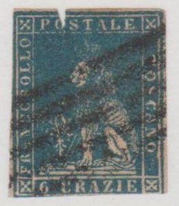 Italian States - Tuscany Scott #7 Stamp - Used Single