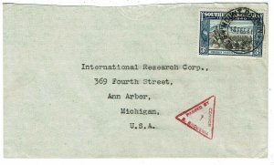 Southern Rhodesia 1941 Mount Darwin cancel on cover to the U.S., censored