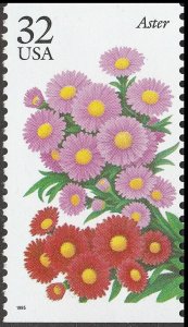 US 2993 Garden Flowers Aster 32c single MNH 1995
