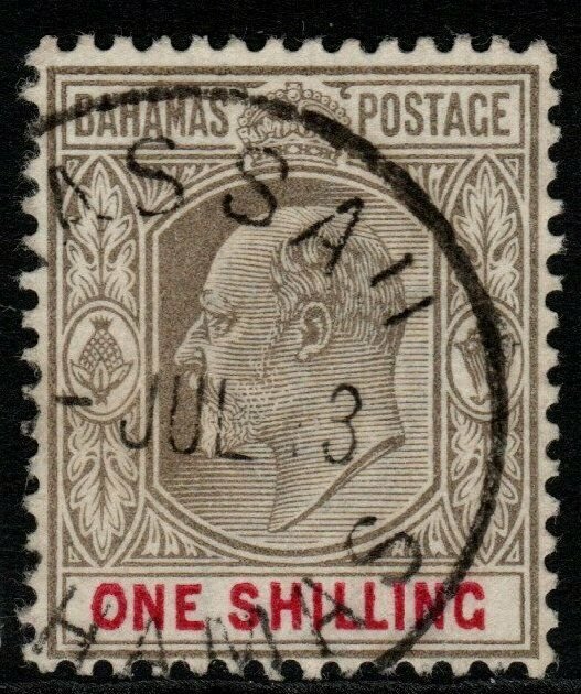 BAHAMAS SG68 1907 1/= BROWNISH-GREY & CARMINE FINE USED