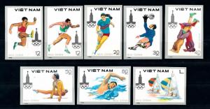 [43059] Vietnam 1980 Olympic games Moscow Soccer Football Swimming Imperf. MNH