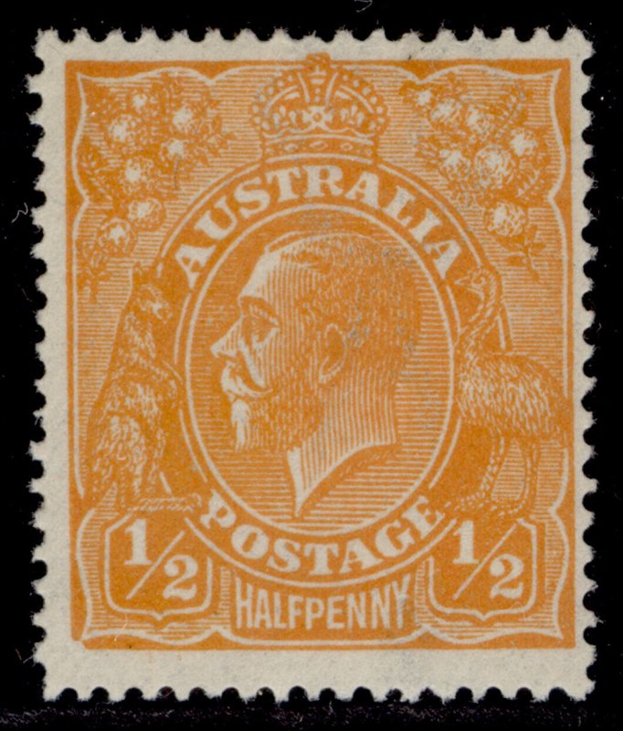 AUSTRALIA GV SG56, ½d orange, M MINT.