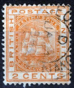 ZAYIX - 1876 Br. Guiana 73 used 2c orange ship 041123S177M