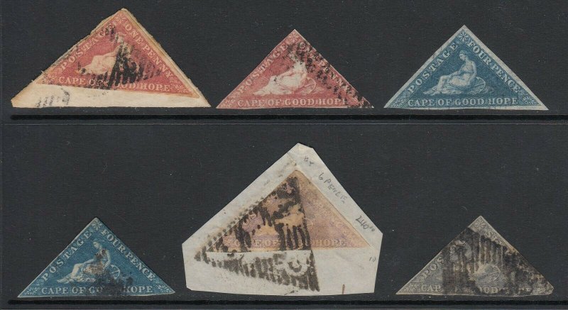 Cape of Good Hope Triangles - Group of six (6), mixed condition