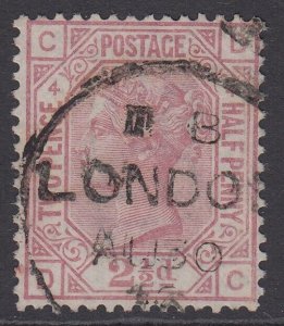 SG 141 2½d rosy-mauve plate 4. Very fine used with an upright London CDS