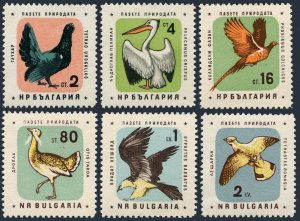 Bulgaria 1149-1154,MNH.Michel 1217-1222.Birds 1961. Capercaillie,Pelican,Bustard