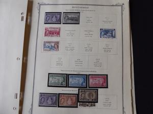 Montserrat 1903-1954 Mint/Used Stamp Collection on Scott Int Album Pages