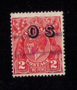 Australia  Sc #O4  KGV Head  O.S.Overprint Used F-VF CV $20.00