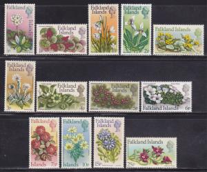 Falkland Is Scott # 210-222 VF never hinged nice colors scv $ 50 ! see pic !