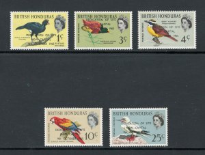 British Honduras 1966 Dedication Site New Capital Overprint Scott # 195 - 199 MH