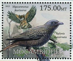 Birds Stamp Mascarenotus Murivorus Aplonis Mavornata S/S MNH #5745 / Bl.627