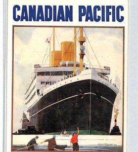 CANADA USA GB Art Postcard *CANADIAN PACIFIC* Ship Advert TRANSATLANTIC PF235