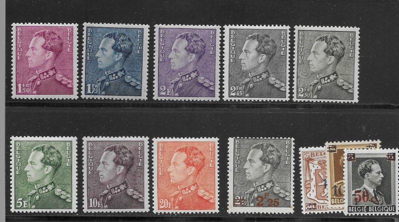 Belgium298 and more MLH, f- vf, see desc. 2020 CV $54.00