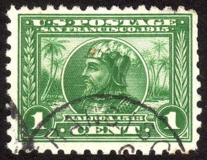 1914 US 1c, Vasco Nunez de Balboa, Used, Sc 401