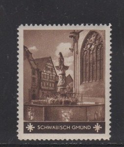 German Tourism Advertising Stamp- Cities, Towns & Landmarks Schwäbisch Gmünd MNH