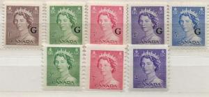 Canada. 381-3, O33-O37 NH  willmer [ce12]