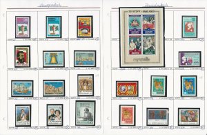 Bangladash Stamp Collection on 20 Scott International Pages, To 1986, JFZ