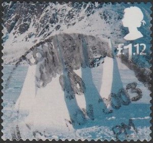 Great Britain #2170 2003 £1.12 Snow Pyramids Christmas USED-VG-NH.