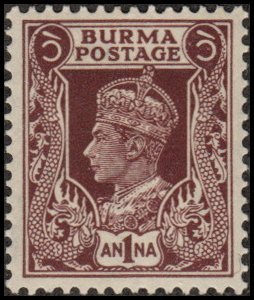 Burma 22 - Mint-H - 1a George VI (1938)