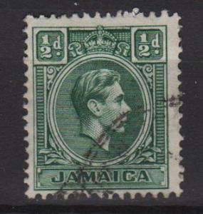 Jamaica 1938 - Scott 116 used - 1/2 p, King George VI