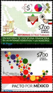 2976-2989 MEXICO 2015 STRUCTURAL REFORMS OF MEXICO, SET COMPLETE MNH