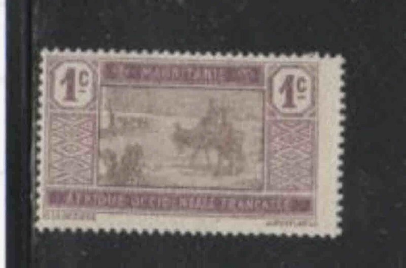 MAURITANIA #18 1913 1c CROSSING DESERT MINT VF LH O.G