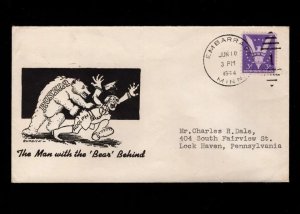Patriotic WWII Anti Hitler Brown Bear Behind Embarrass MN 1944 Less Com Cover 3