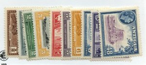 ANTIGUA 1953 #107-113, / 116 ten stamps mint Cat $15 stamp