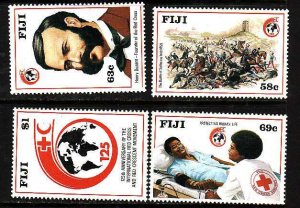 Fiji-Sc#599-602- id9-unused NH set-Red Cross-1989-