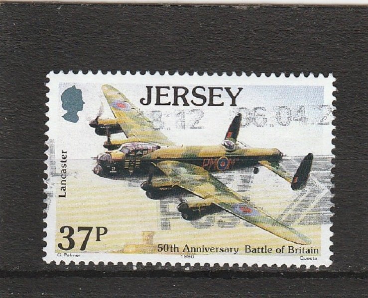 Jersey  Scott#  548  Used  (1990 Lancaster Bomber)