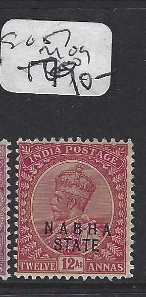 INDIA  NABHA   (P2508B)   KGV   12A  SG  57       MOG