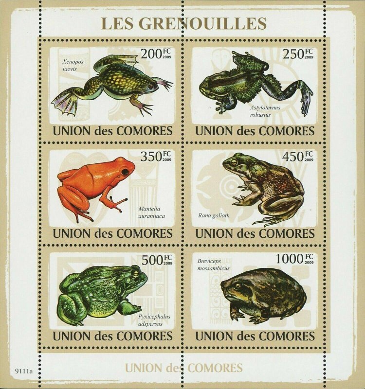 Frogs Stamp Xenopus Laevis Mantella Aurantiaca Pyxicephalus S/S MNH #2163-2168 