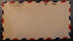 Scott C19 - Winged Globe - Beverly Hills FDC - Unaddressed - # 694