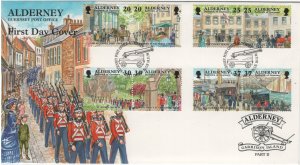 Alderney 1998 FDC Sc 119-126 Garrison Island Part II Set of 4 pairs